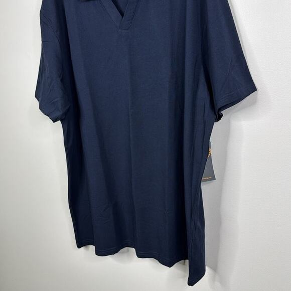Johnny Bigg Men's Big & Tall Navy Blue Quinn Smart Polo Shirt Size 1XL - Picture 4 of 6
